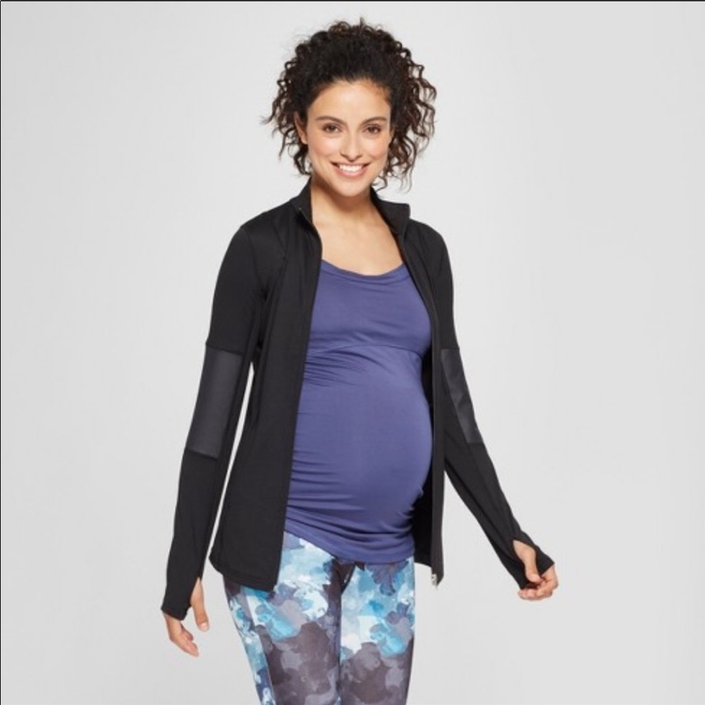 Maternity Active Side Zip Moto Jacket  #67-19